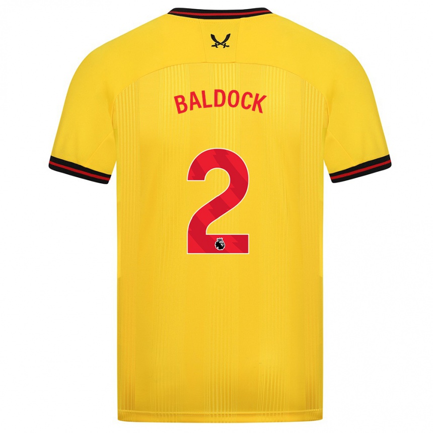 Enfant Football Maillot George Baldock #2 Jaune Tenues Extérieur 2023/24 Canada