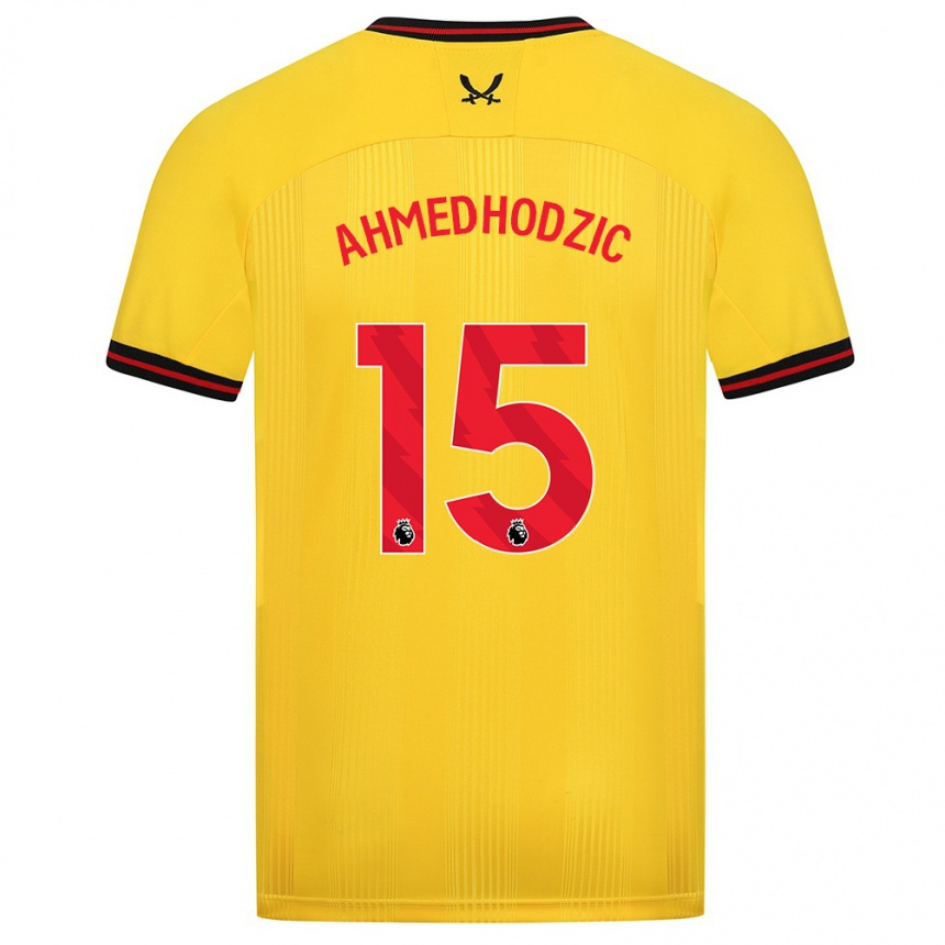 Kids Football Anel Ahmedhodzic #15 Yellow Away Jersey 2023/24 T-Shirt Canada