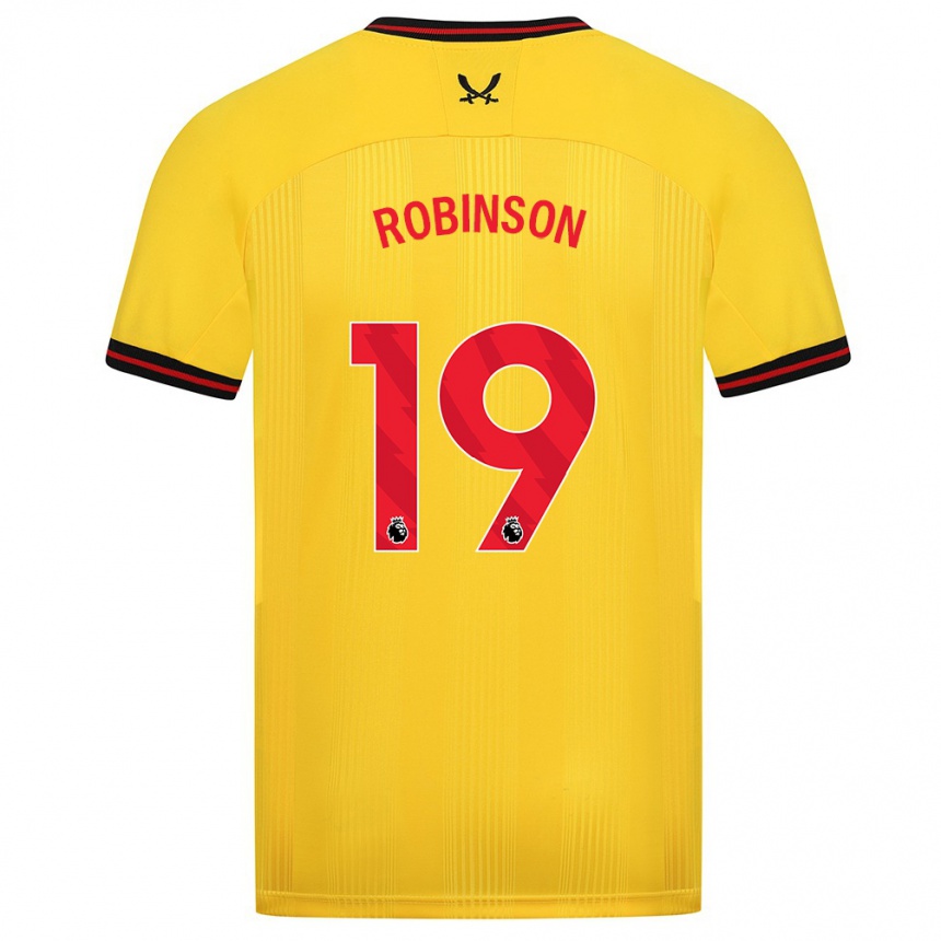 Kids Football Jack Robinson #19 Yellow Away Jersey 2023/24 T-Shirt Canada