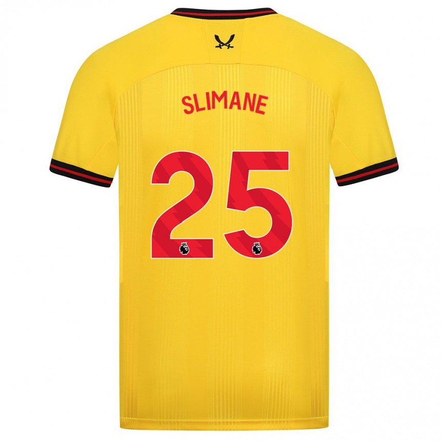 Kids Football Anis Slimane #25 Yellow Away Jersey 2023/24 T-Shirt Canada