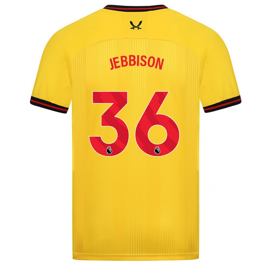 Kids Football Daniel Jebbison #36 Yellow Away Jersey 2023/24 T-Shirt Canada