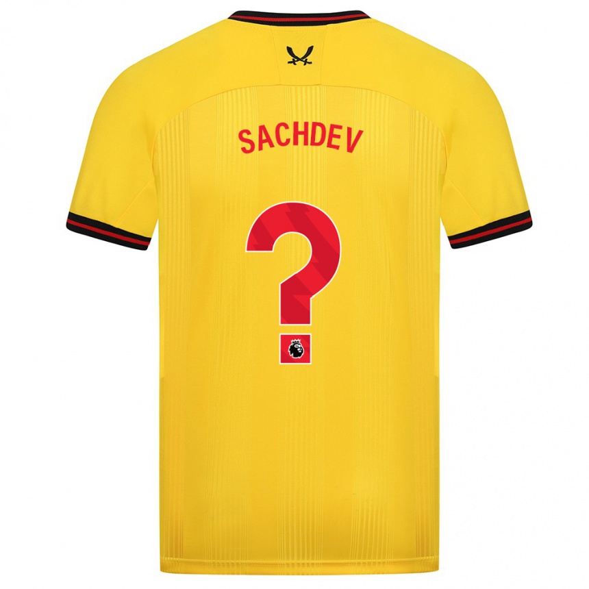 Kids Football Sai Sachdev #0 Yellow Away Jersey 2023/24 T-Shirt Canada