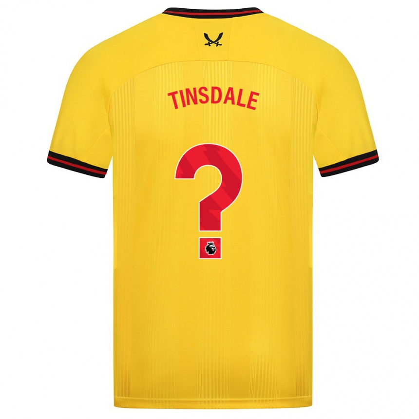 Kids Football Jay Tinsdale #0 Yellow Away Jersey 2023/24 T-Shirt Canada