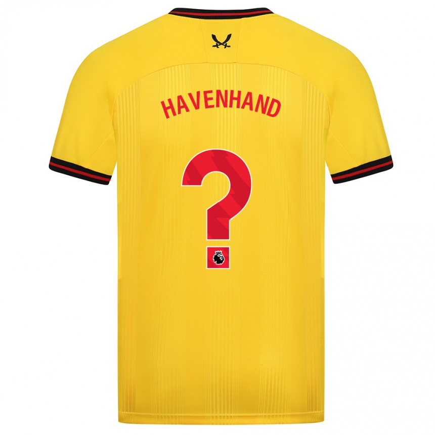 Kids Football Kurtis Havenhand #0 Yellow Away Jersey 2023/24 T-Shirt Canada