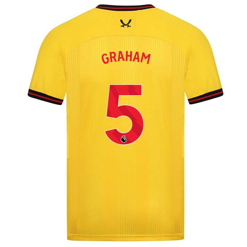 Kids Football Molly Graham #5 Yellow Away Jersey 2023/24 T-Shirt Canada