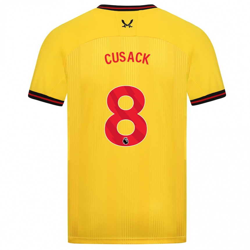 Kids Football Maddy Cusack † #8 Yellow Away Jersey 2023/24 T-Shirt Canada