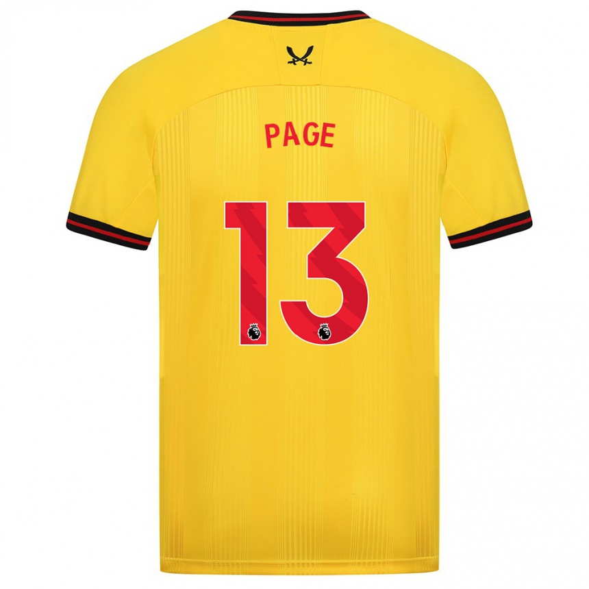 Enfant Football Maillot Olivia Jane Page #13 Jaune Tenues Extérieur 2023/24 Canada