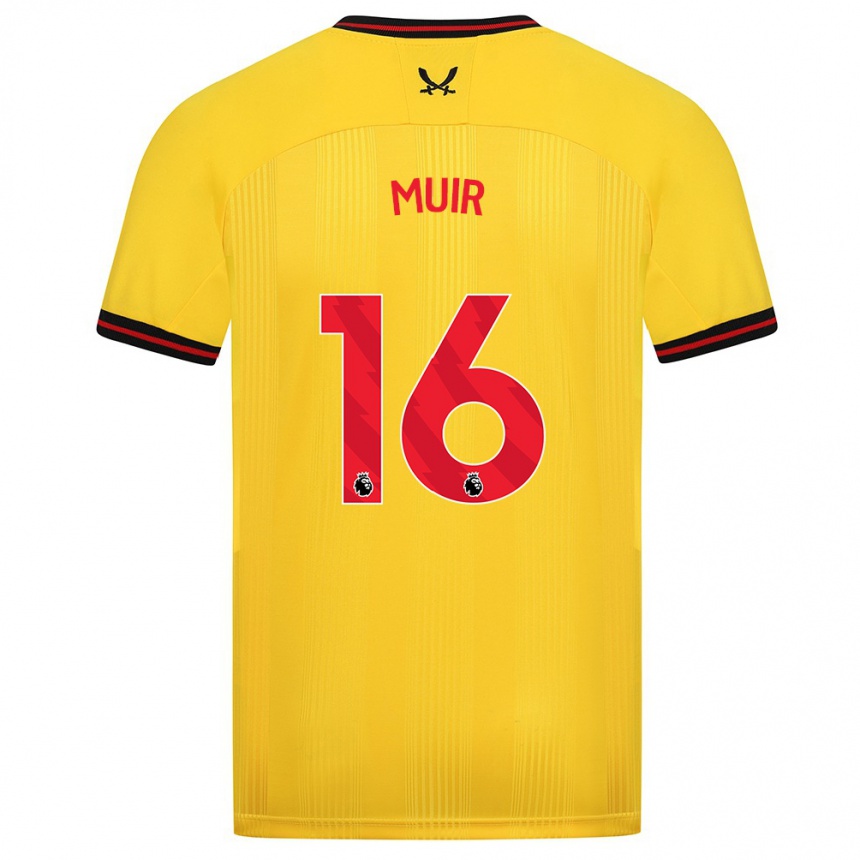 Kids Football Chene Muir #16 Yellow Away Jersey 2023/24 T-Shirt Canada