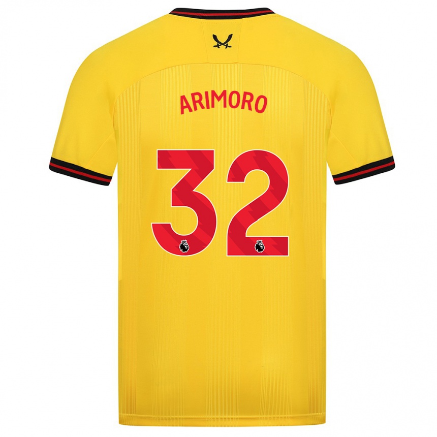 Kids Football Juliet Khinde Adebowale-Arimoro #32 Yellow Away Jersey 2023/24 T-Shirt Canada