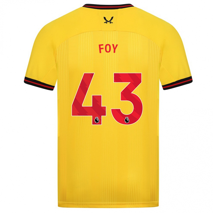 Kids Football Gus Foy #43 Yellow Away Jersey 2023/24 T-Shirt Canada