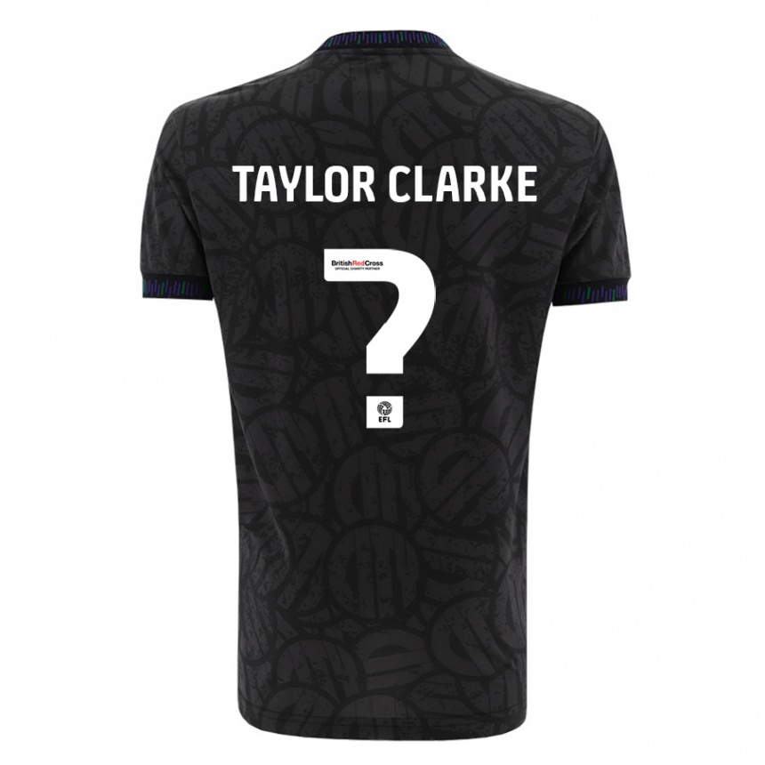 Kids Football Omar Taylor-Clarke #0 Black Away Jersey 2023/24 T-Shirt Canada