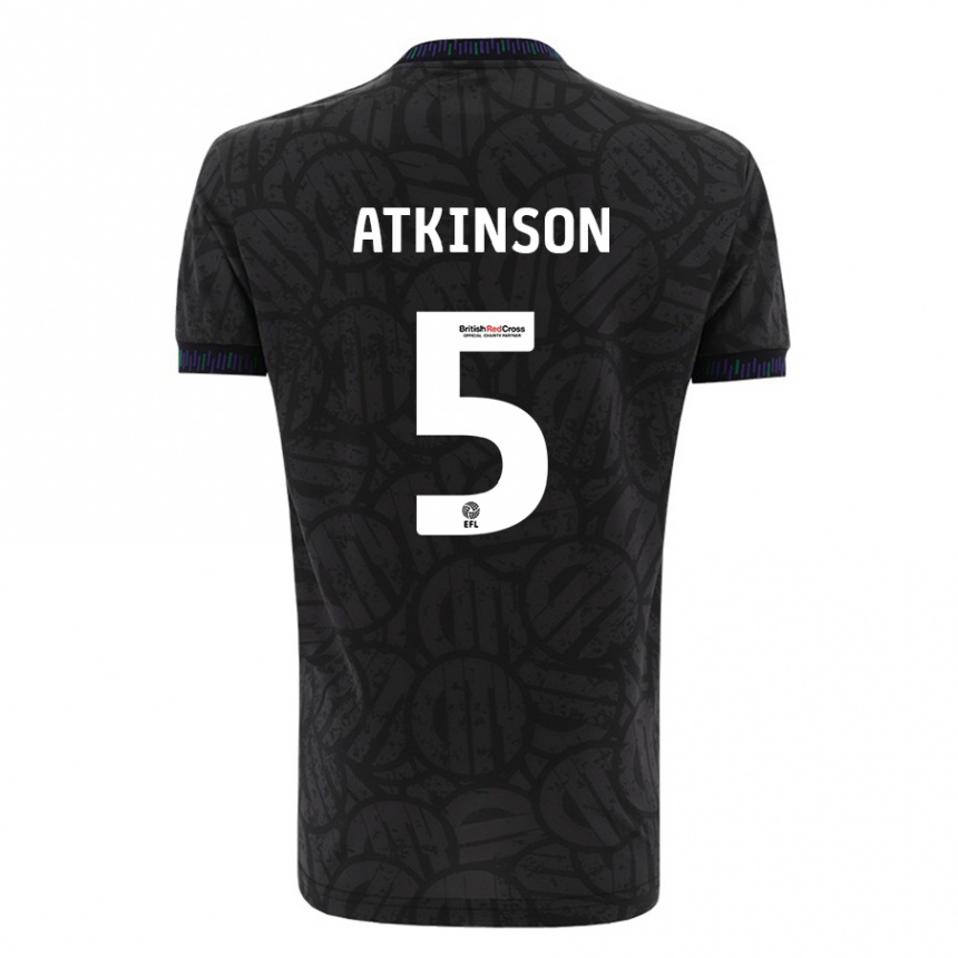 Enfant Football Maillot Rob Atkinson #5 Noir Tenues Extérieur 2023/24 Canada