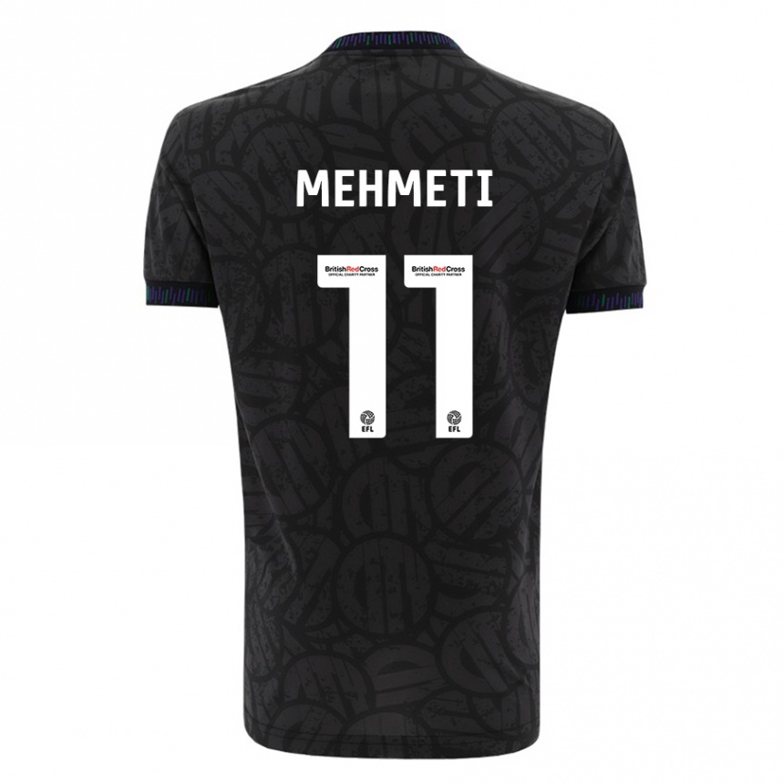 Kids Football Anis Mehmeti #11 Black Away Jersey 2023/24 T-Shirt Canada