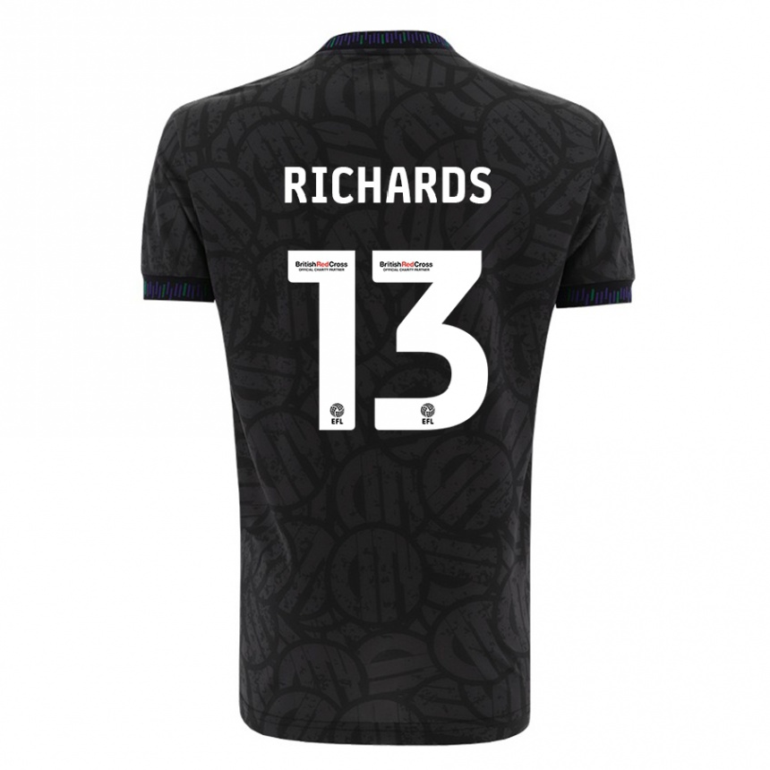 Enfant Football Maillot Harvey Wiles-Richards #13 Noir Tenues Extérieur 2023/24 Canada