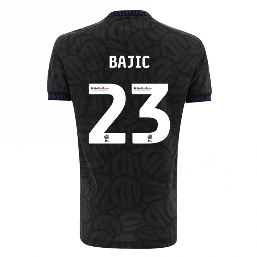 Enfant Football Maillot Stefan Bajic #23 Noir Tenues Extérieur 2023/24 Canada