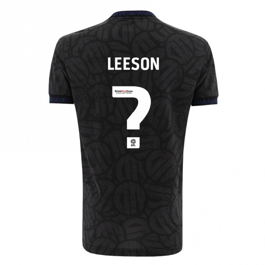 Kids Football Harry Leeson #0 Black Away Jersey 2023/24 T-Shirt Canada