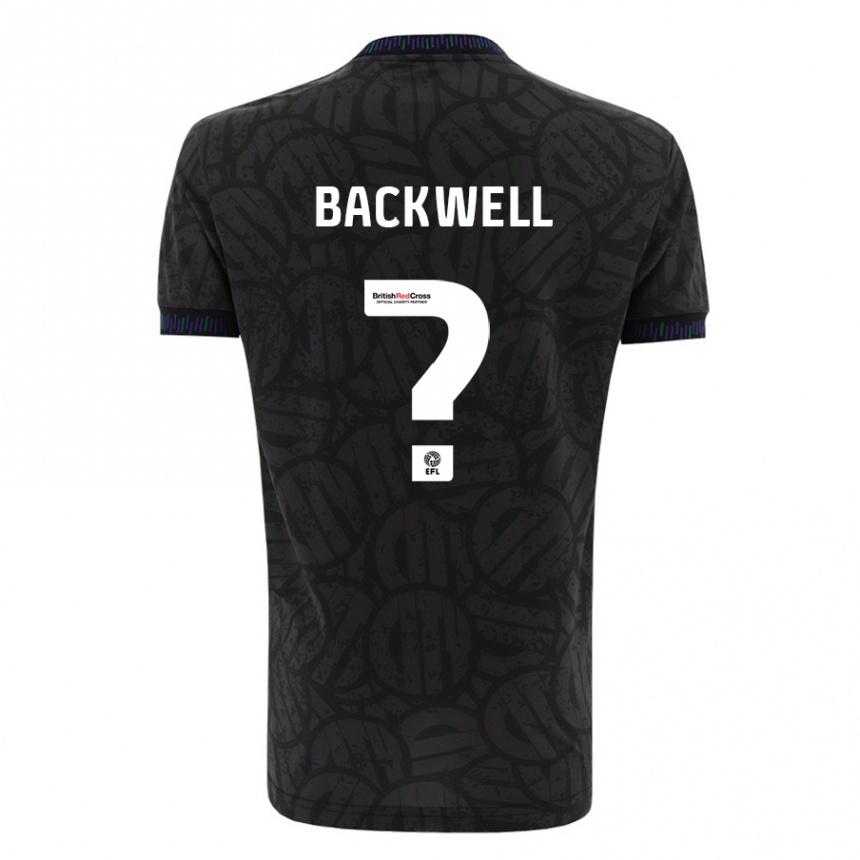 Kids Football Tommy Backwell #0 Black Away Jersey 2023/24 T-Shirt Canada