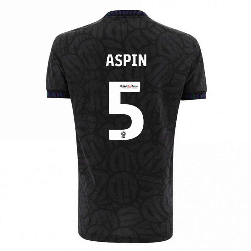 Enfant Football Maillot Brooke Aspin #5 Noir Tenues Extérieur 2023/24 Canada