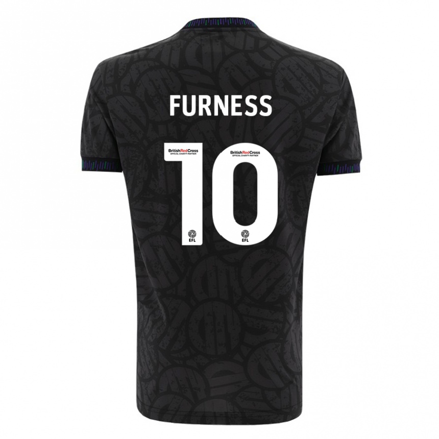 Kids Football Rachel Furness #10 Black Away Jersey 2023/24 T-Shirt Canada