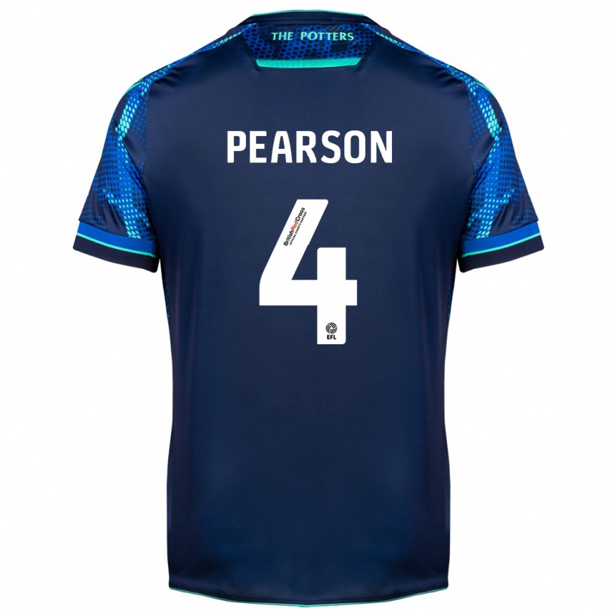 Kids Football Ben Pearson #4 Navy Away Jersey 2023/24 T-Shirt Canada