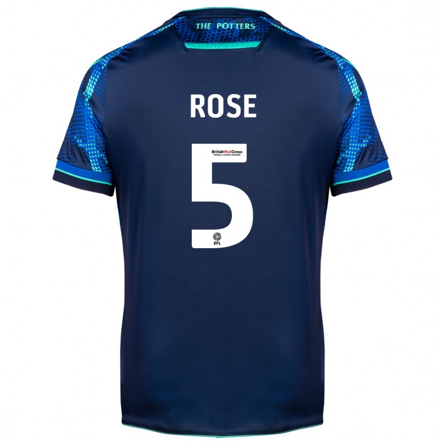 Kids Football Michael Rose #5 Navy Away Jersey 2023/24 T-Shirt Canada