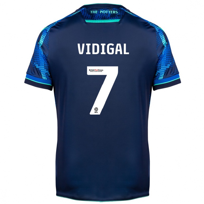 Kids Football André Vidigal #7 Navy Away Jersey 2023/24 T-Shirt Canada