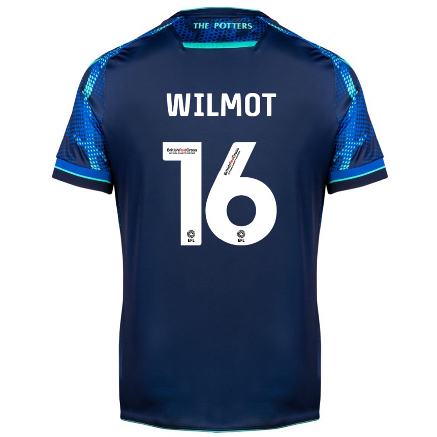 Kids Football Ben Wilmot #16 Navy Away Jersey 2023/24 T-Shirt Canada