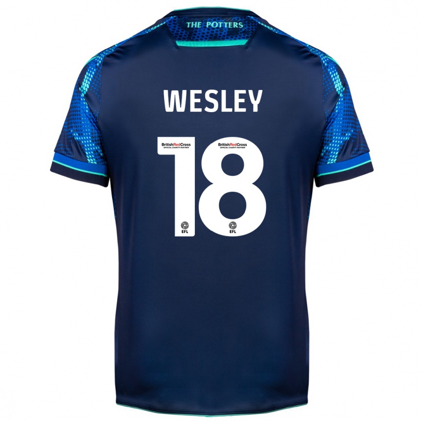 Enfant Football Maillot Wesley Moraes #18 Marin Tenues Extérieur 2023/24 Canada