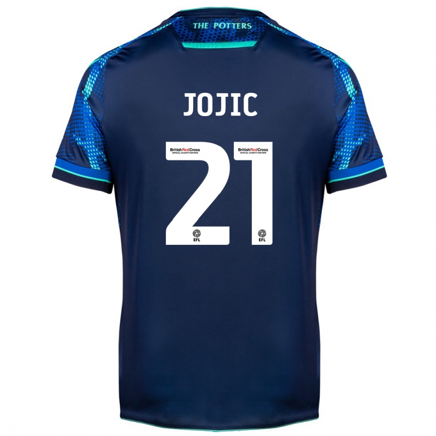 Kids Football Nikola Jojic #21 Navy Away Jersey 2023/24 T-Shirt Canada