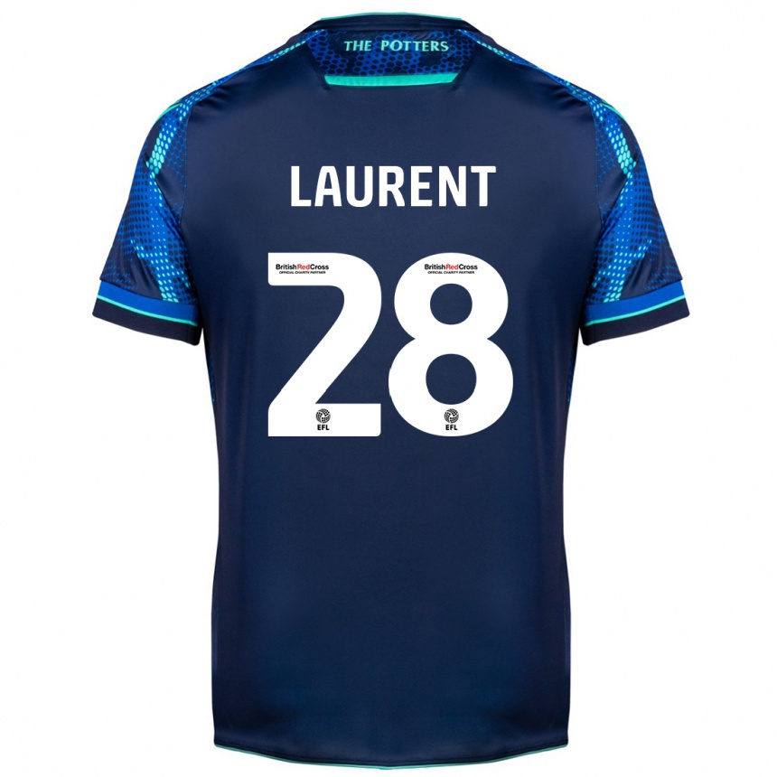 Kids Football Josh Laurent #28 Navy Away Jersey 2023/24 T-Shirt Canada