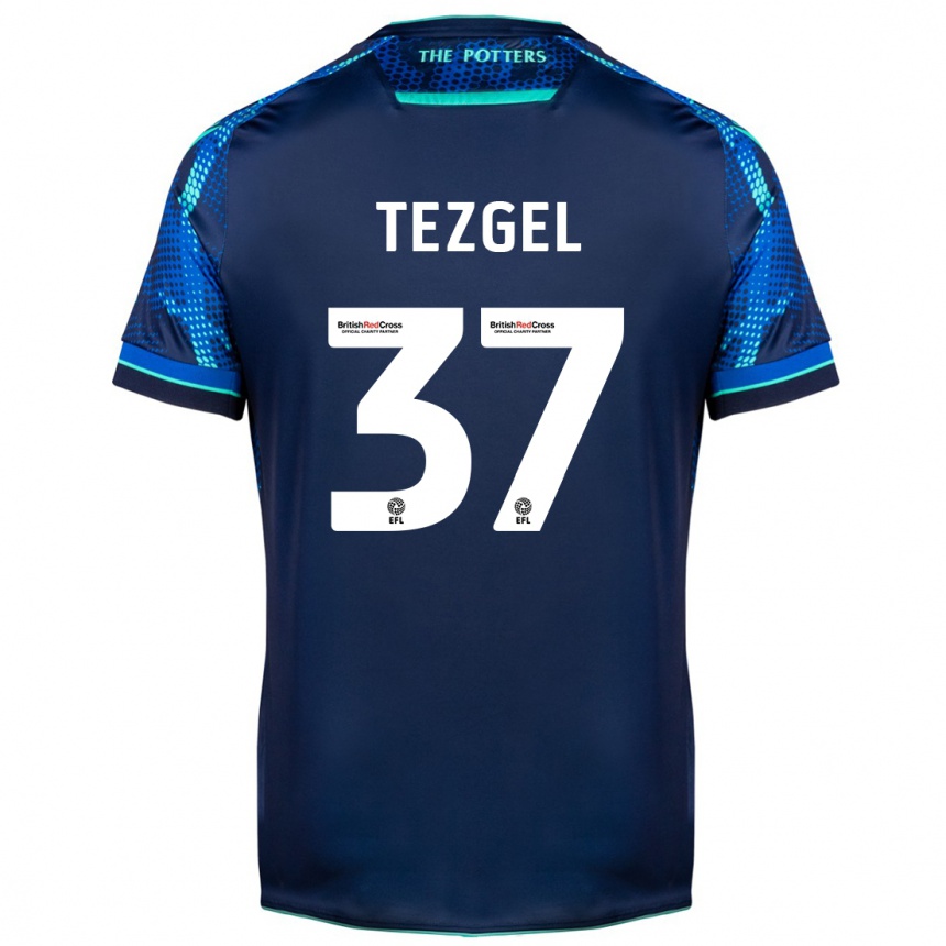 Kids Football Emre Tezgel #37 Navy Away Jersey 2023/24 T-Shirt Canada