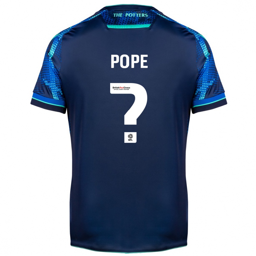 Kids Football Ollie Pope #0 Navy Away Jersey 2023/24 T-Shirt Canada