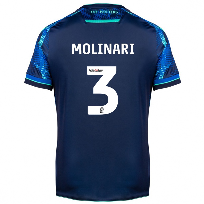 Kids Football Lucia Molinari #3 Navy Away Jersey 2023/24 T-Shirt Canada