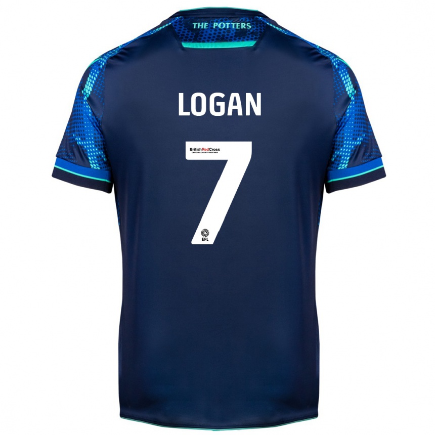 Kids Football Heidi Logan #7 Navy Away Jersey 2023/24 T-Shirt Canada