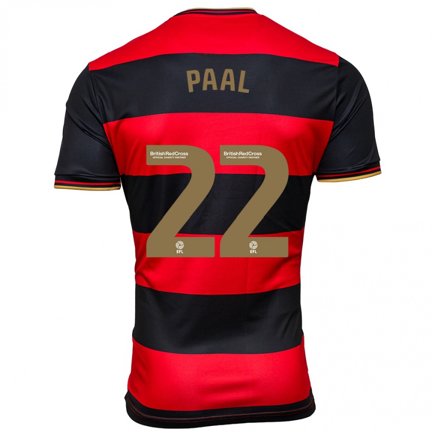 Enfant Football Maillot Kenneth Paal #22 Noir Rouge Tenues Extérieur 2023/24 Canada