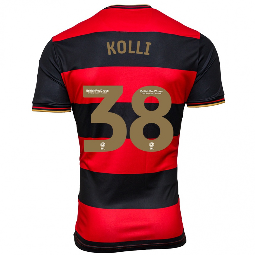 Enfant Football Maillot Rayan Kolli #38 Noir Rouge Tenues Extérieur 2023/24 Canada