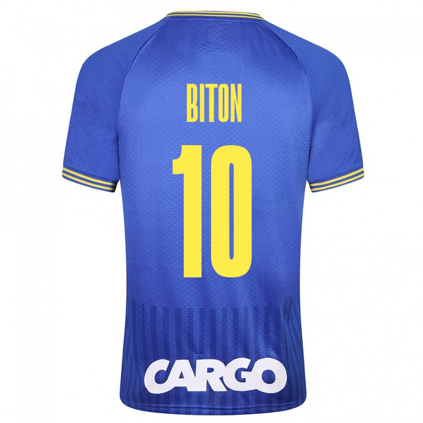 Kids Football Dan Biton #10 Blue Away Jersey 2023/24 T-Shirt Canada