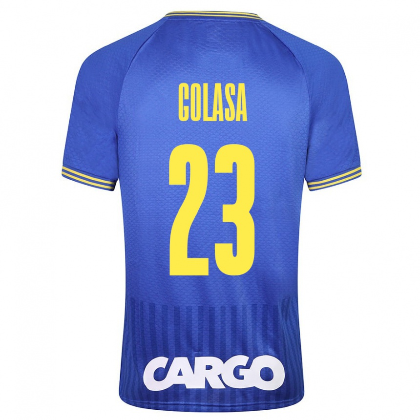 Enfant Football Maillot Eyal Golasa #23 Bleu Tenues Extérieur 2023/24 Canada