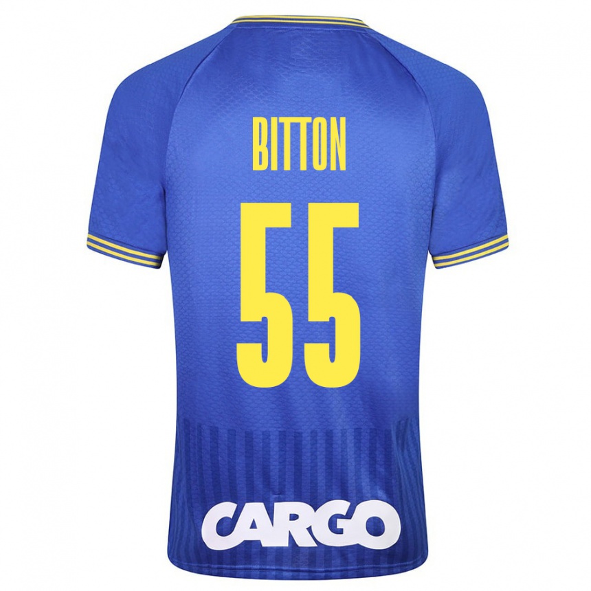 Kids Football Nir Bitton #55 Blue Away Jersey 2023/24 T-Shirt Canada