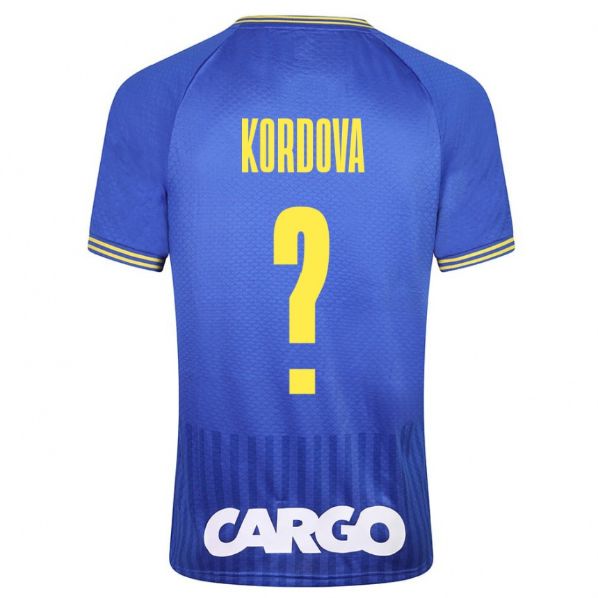 Kids Football Adir Kordova #0 Blue Away Jersey 2023/24 T-Shirt Canada