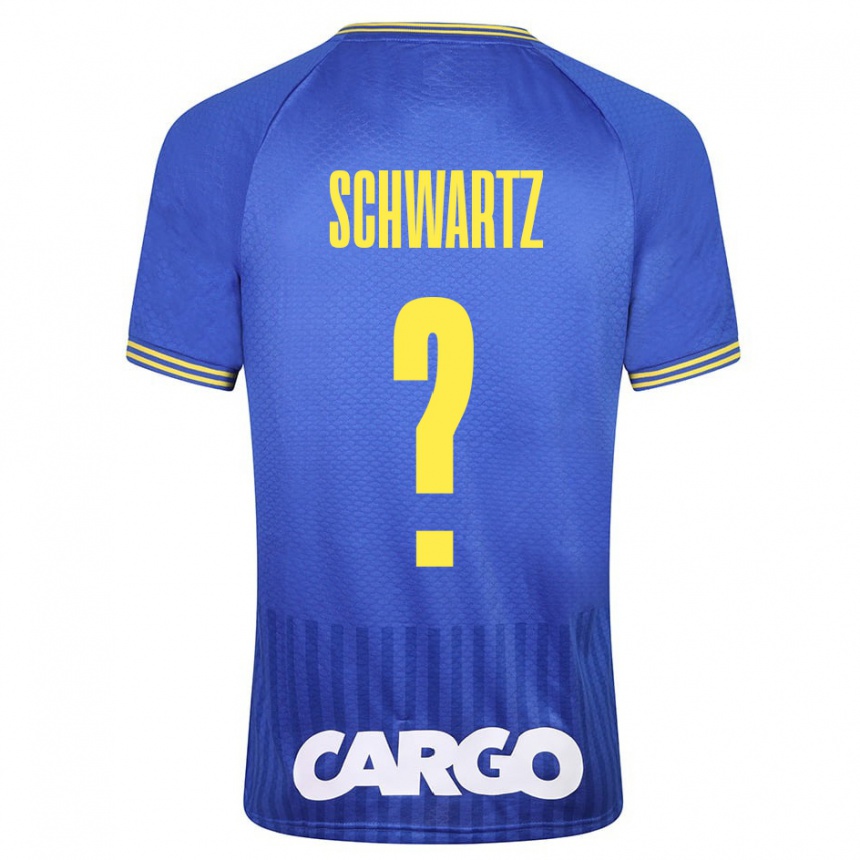 Kids Football Noam Schwartz #0 Blue Away Jersey 2023/24 T-Shirt Canada