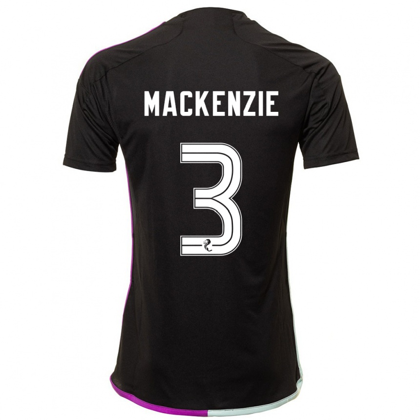 Kids Football Jack Mackenzie #3 Black Away Jersey 2023/24 T-Shirt Canada