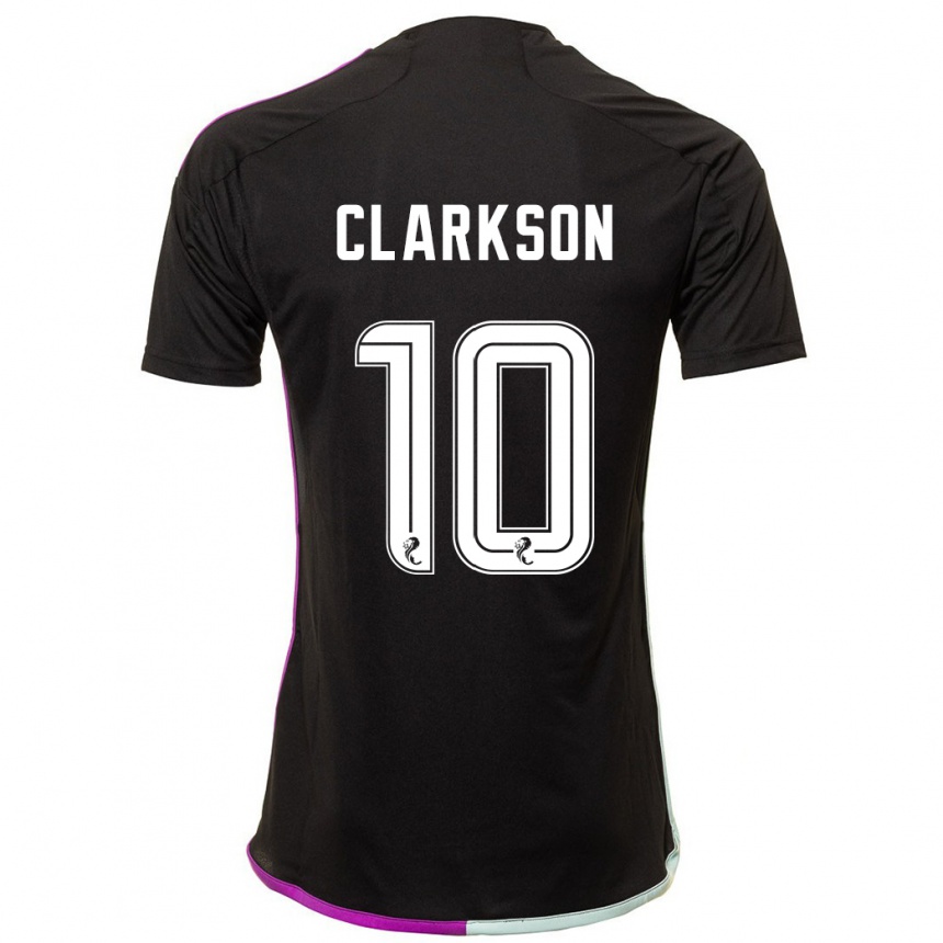 Kids Football Leighton Clarkson #10 Black Away Jersey 2023/24 T-Shirt Canada