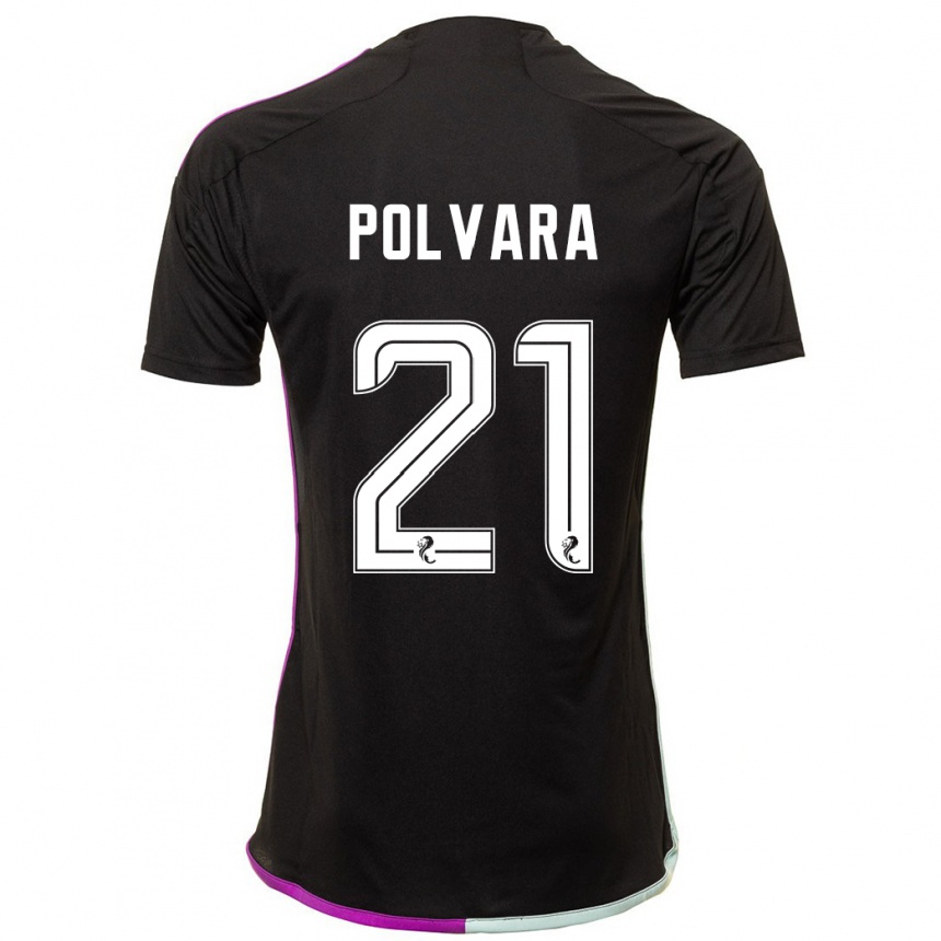 Kids Football Dante Polvara #21 Black Away Jersey 2023/24 T-Shirt Canada