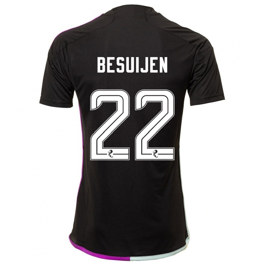 Kids Football Vicente Besuijen #22 Black Away Jersey 2023/24 T-Shirt Canada