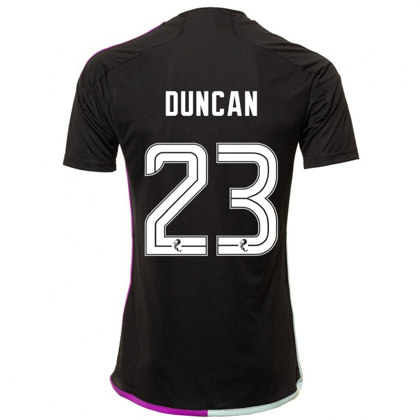 Kids Football Ryan Duncan #23 Black Away Jersey 2023/24 T-Shirt Canada