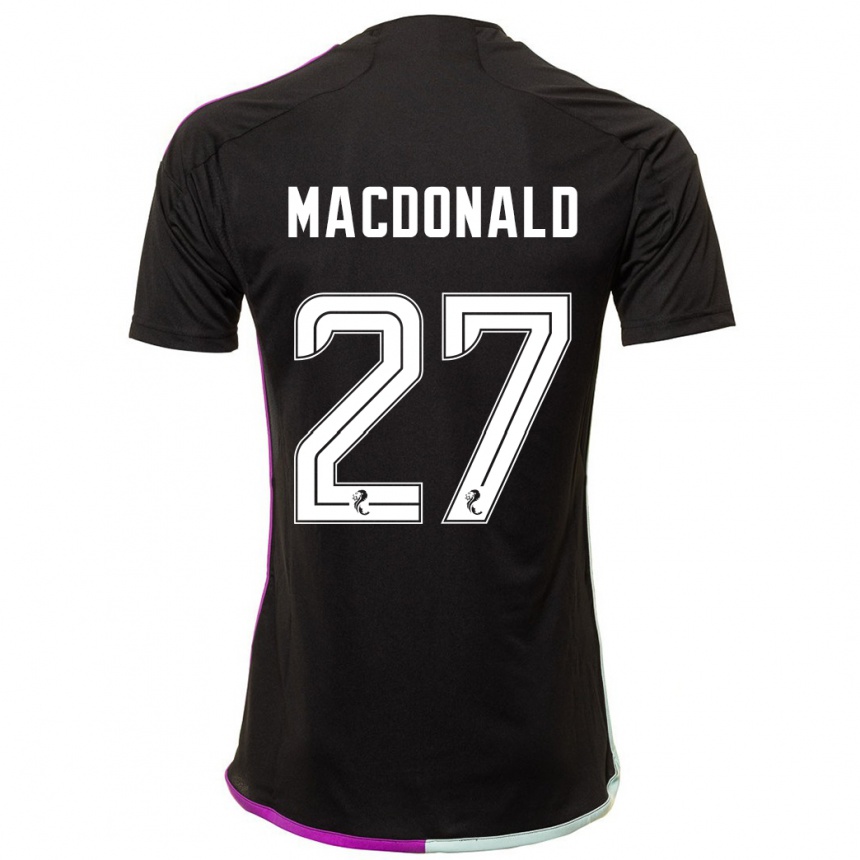 Kids Football Angus Macdonald #27 Black Away Jersey 2023/24 T-Shirt Canada