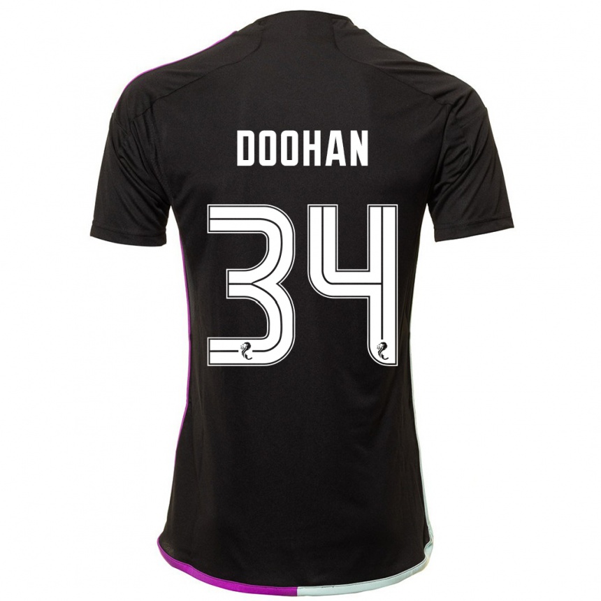 Kids Football Ross Doohan #34 Black Away Jersey 2023/24 T-Shirt Canada