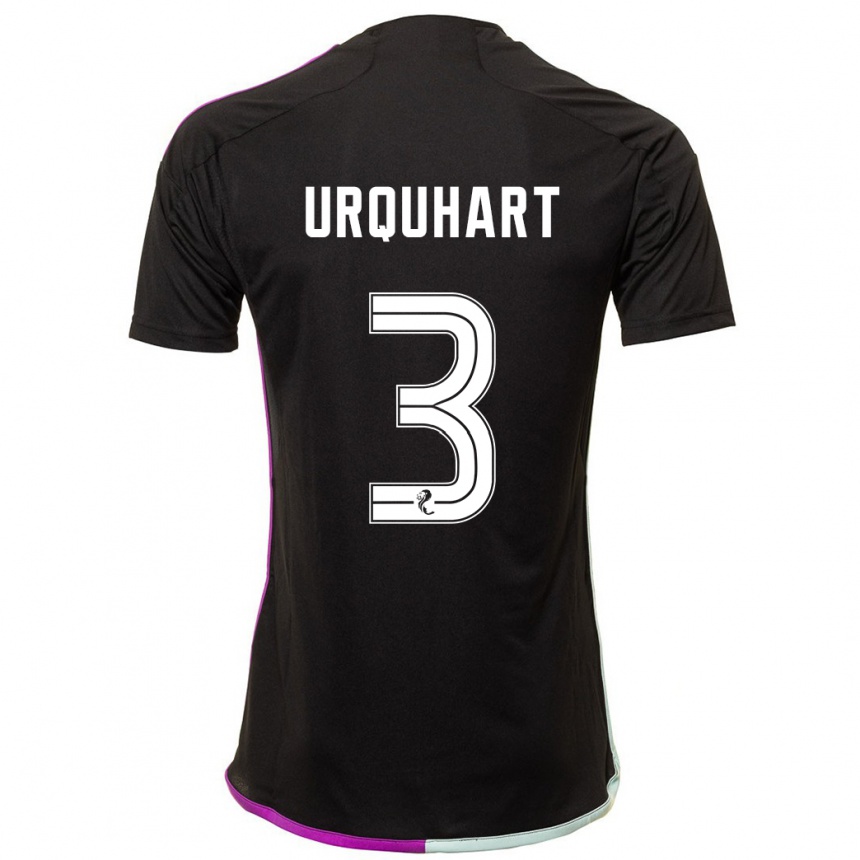 Kids Football Millie Urquhart #3 Black Away Jersey 2023/24 T-Shirt Canada