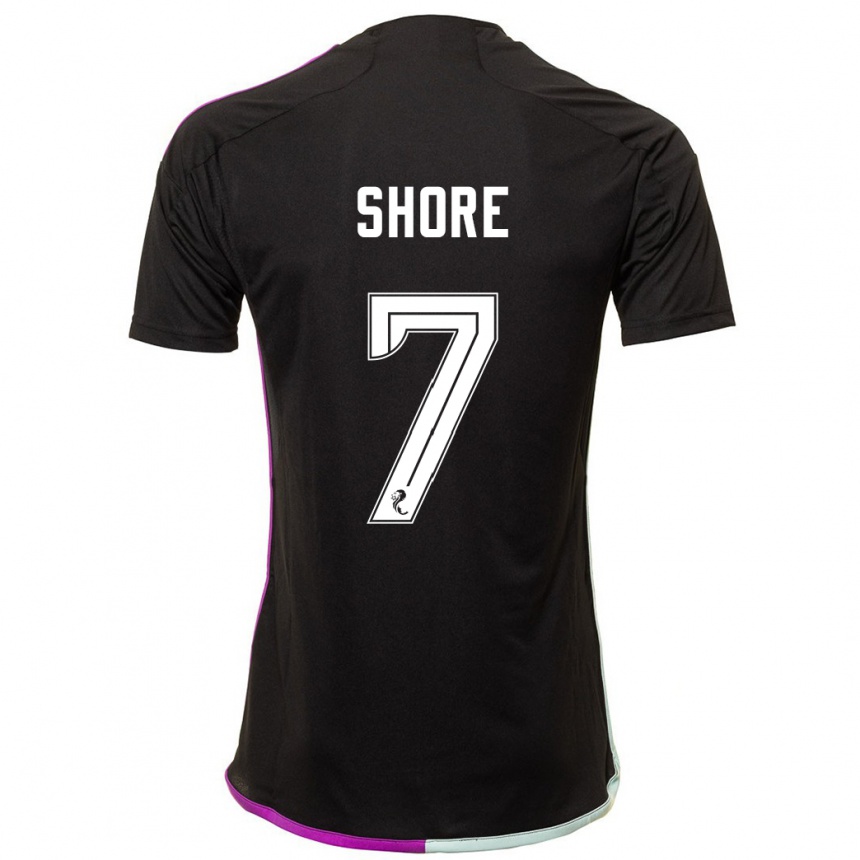 Kids Football Eilidh Shore #7 Black Away Jersey 2023/24 T-Shirt Canada